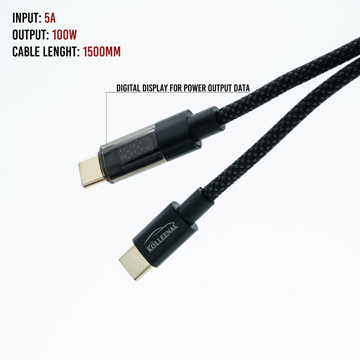 Kolleenal Data Cable with Digital Display 100W